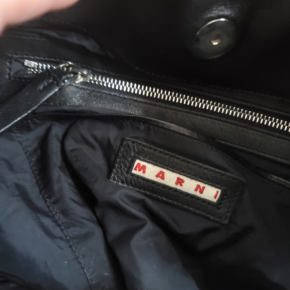 Marni ITALY Authentic  Black and Brown Leather Hobo Bag - Picture 5 of 16